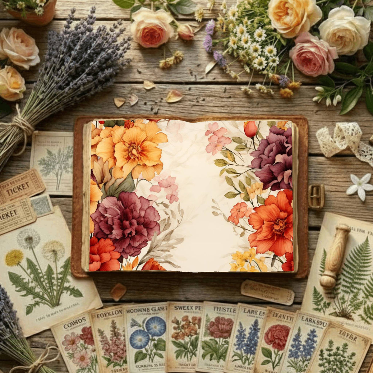 Floral Digital Papers