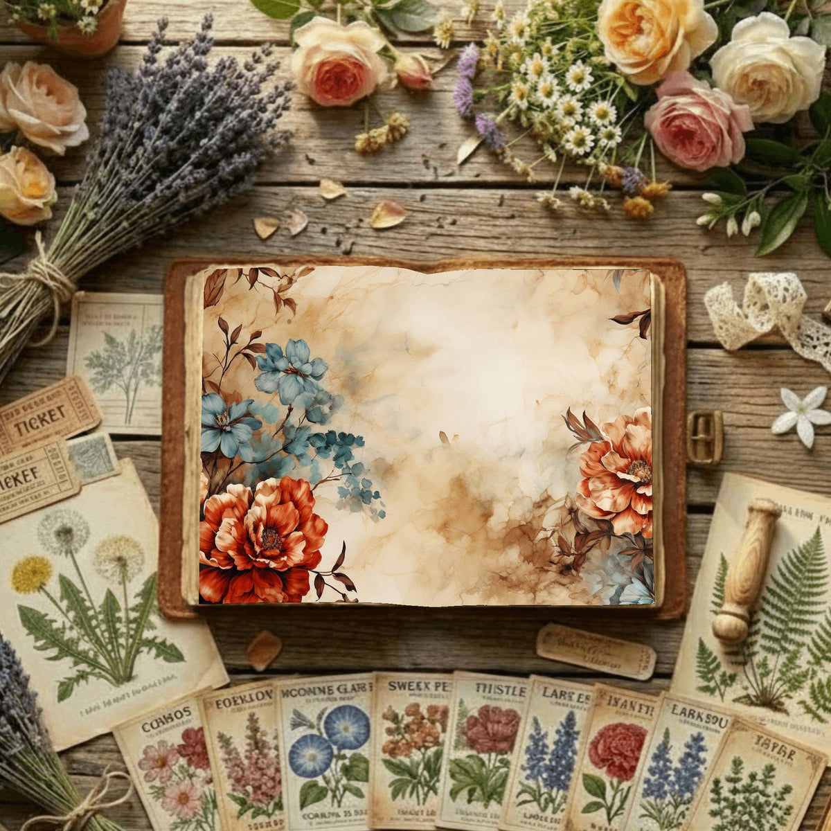 Floral Digital Papers
