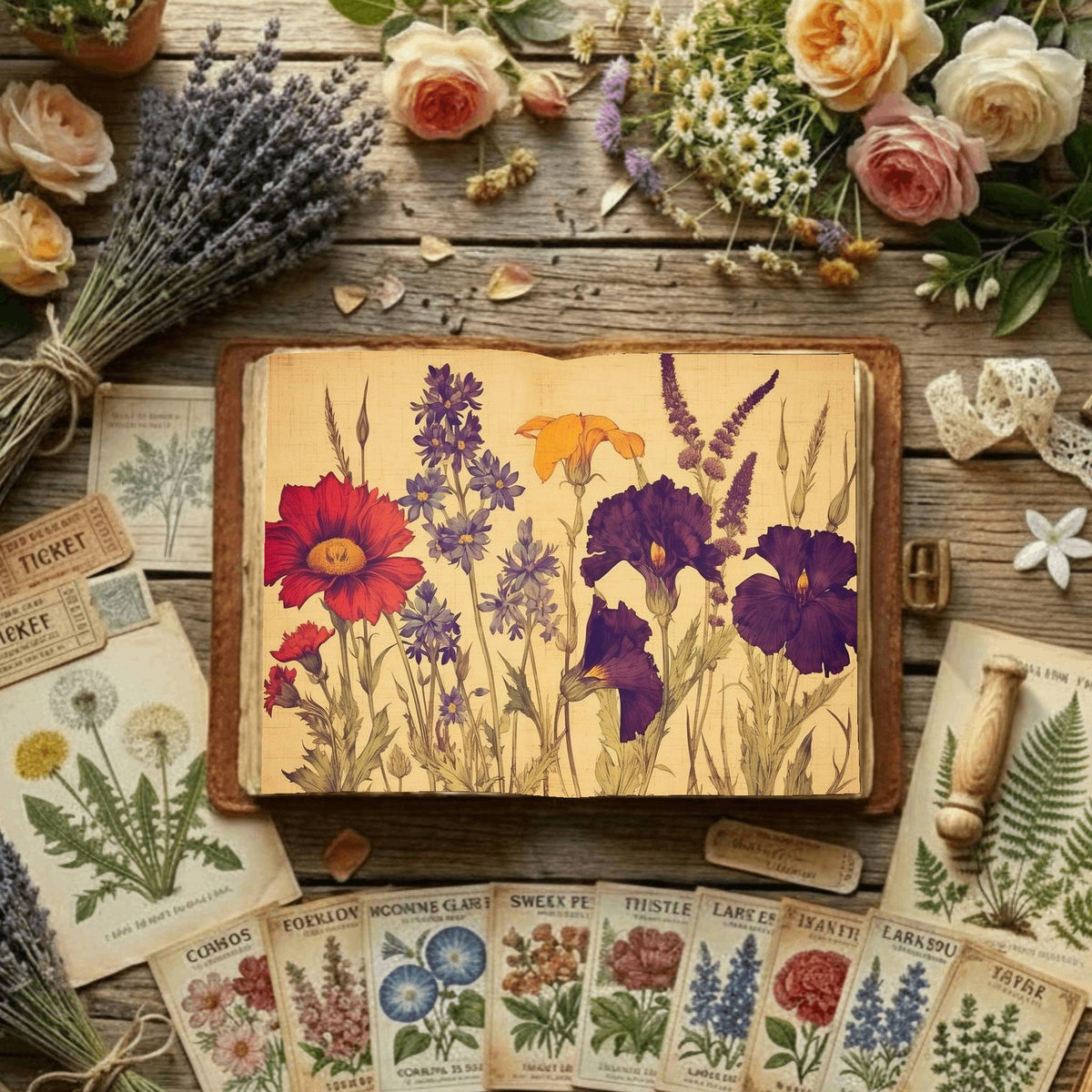 Floral Digital Papers