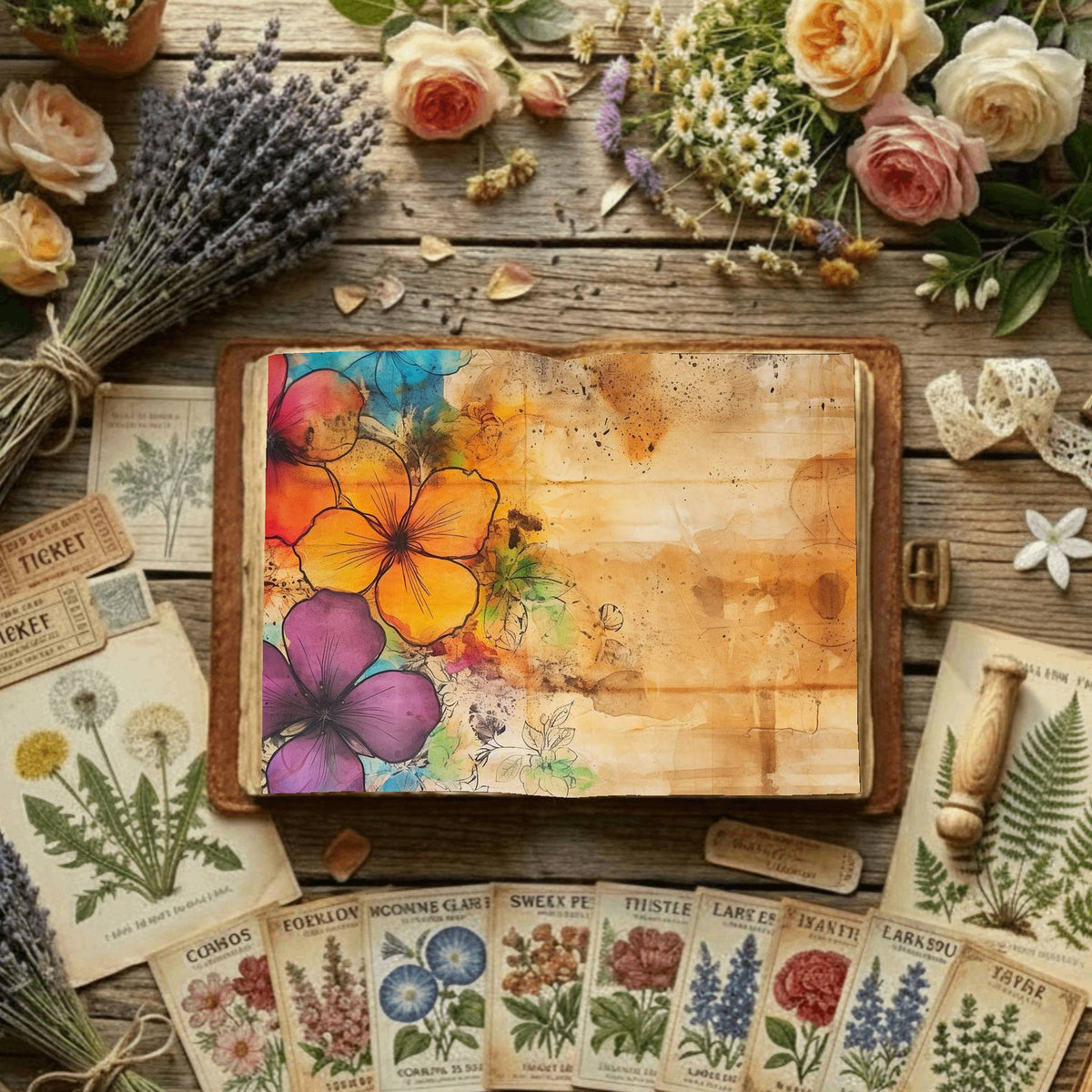 Floral Digital Papers