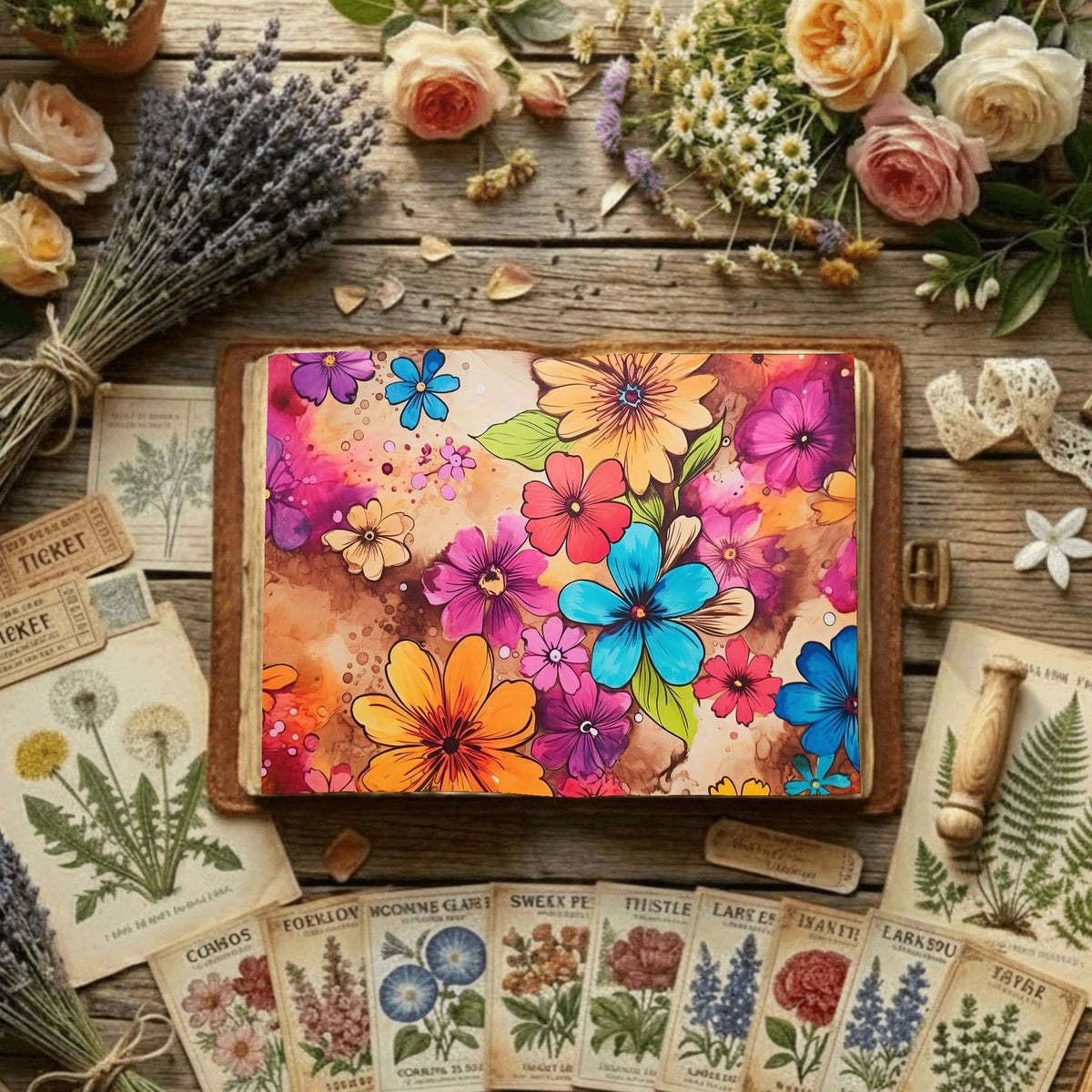 Floral Digital Papers