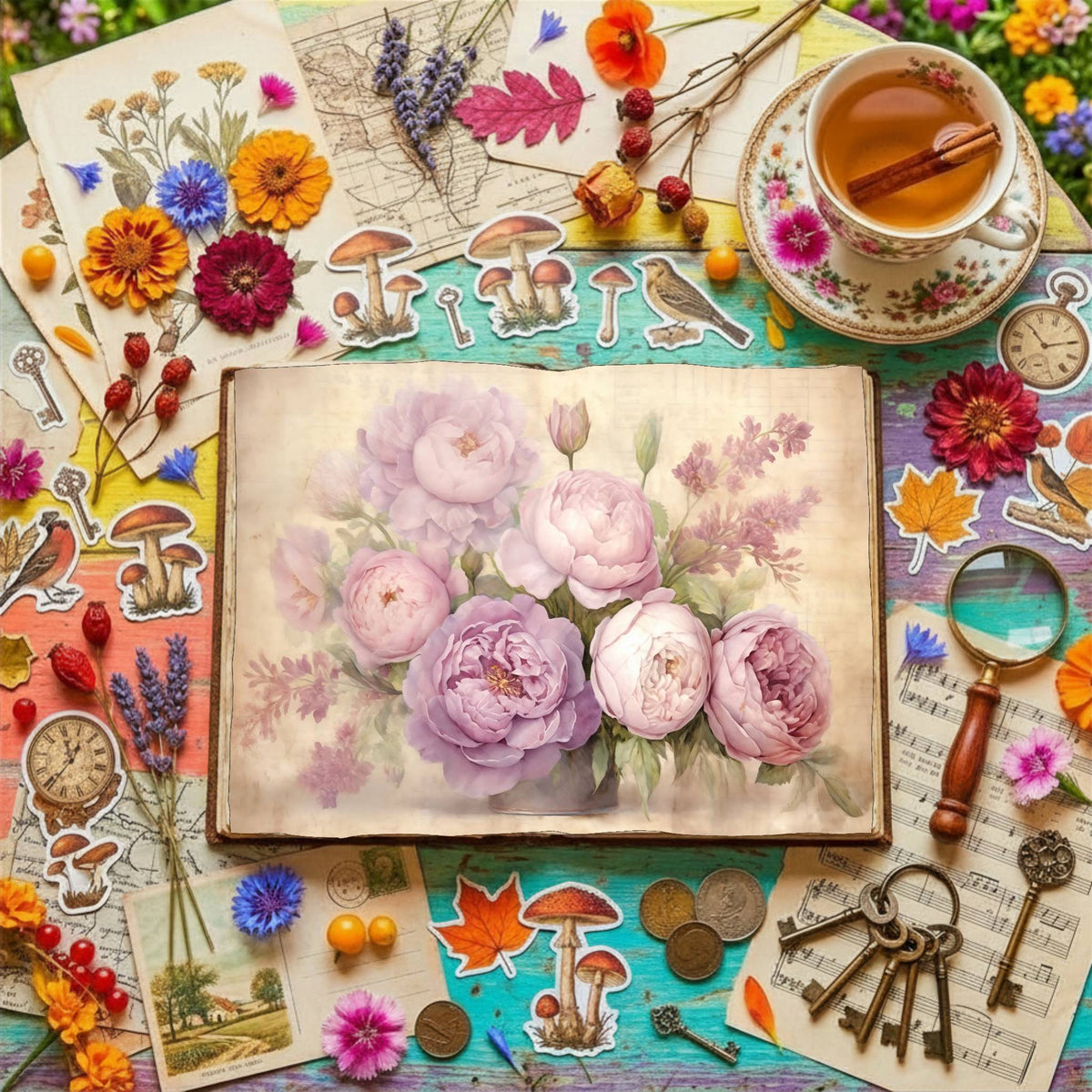 Flower Bouquet Digital Papers