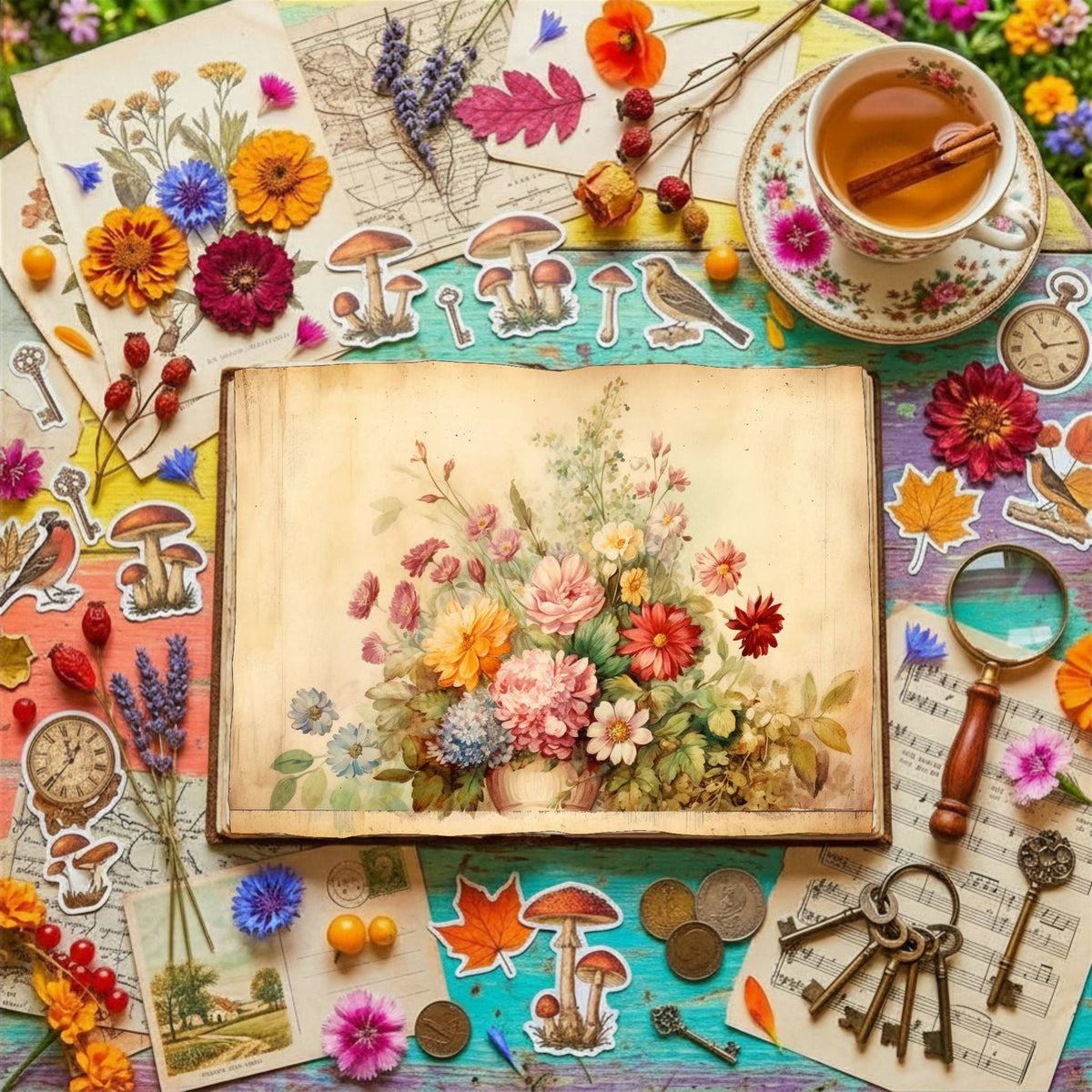 Flower Bouquets Digital Papers