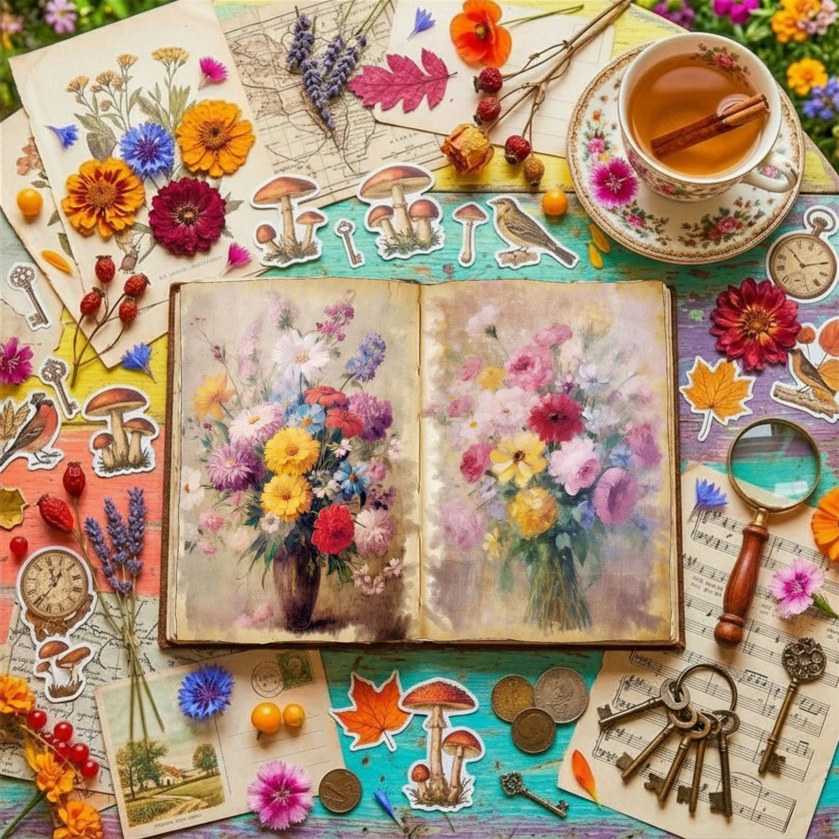 Flower Bunches Digital Papers
