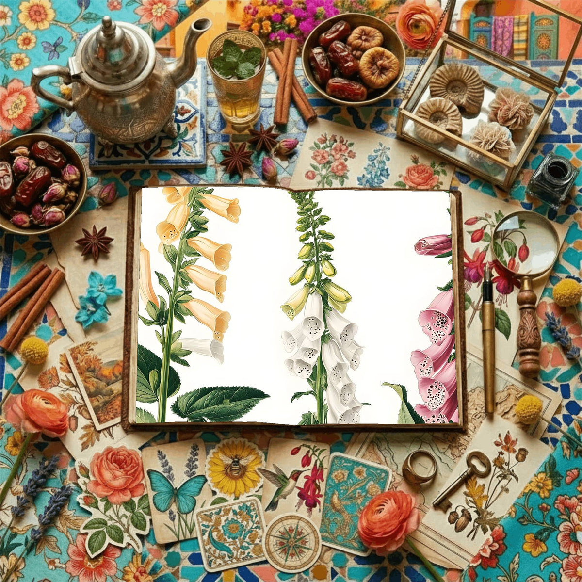 Foxgloves Digital Papers