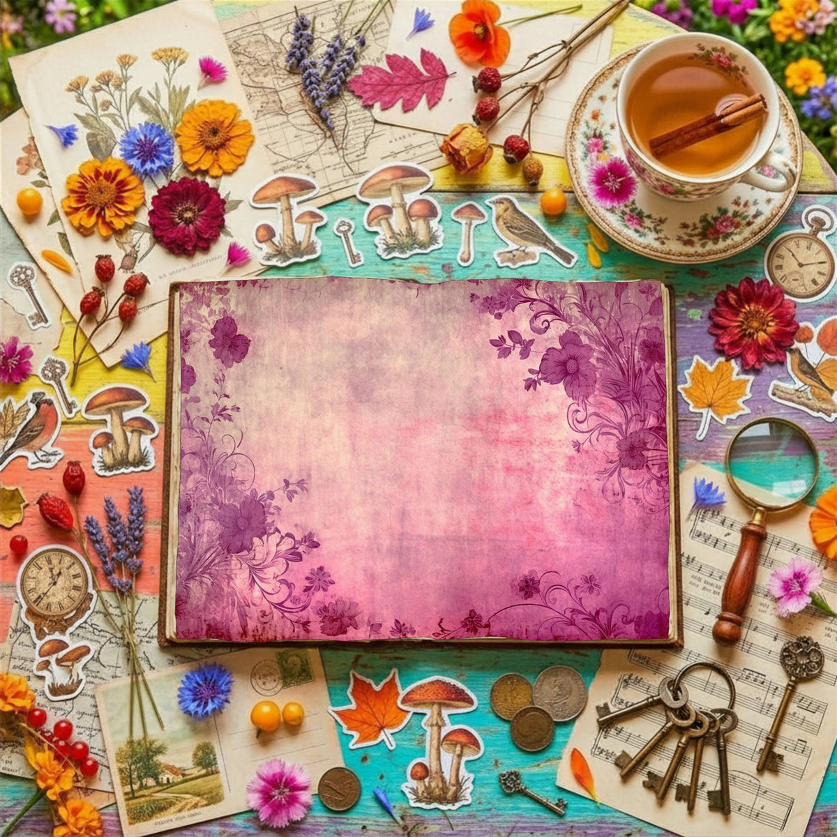 Fuchsiaflowers Digital Papers