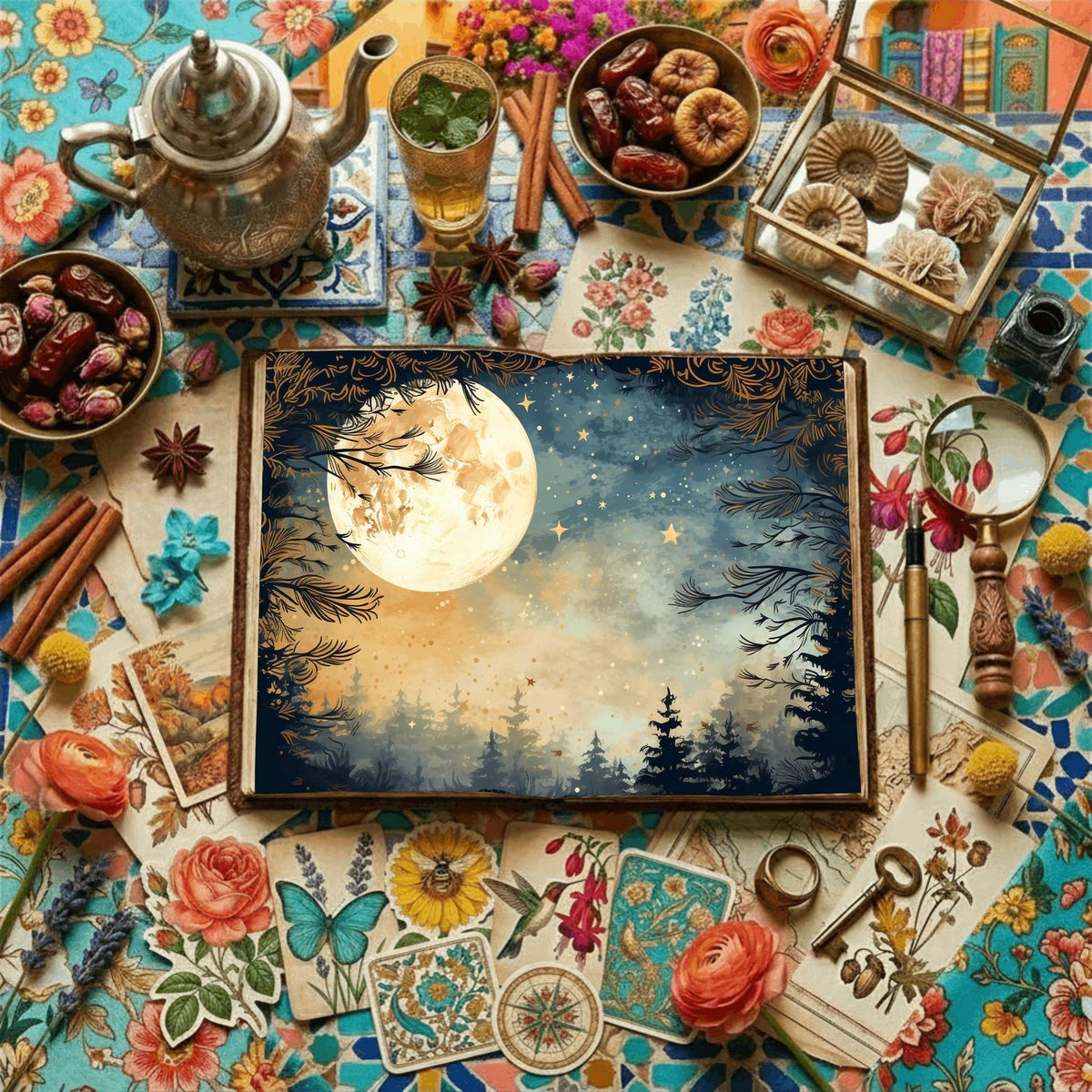 Full Moon Digital Papers