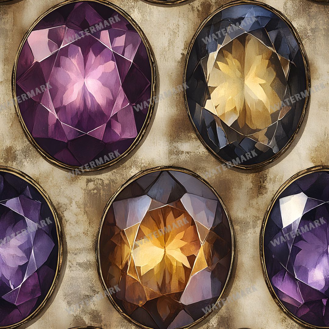 Gems Seamless Pattern