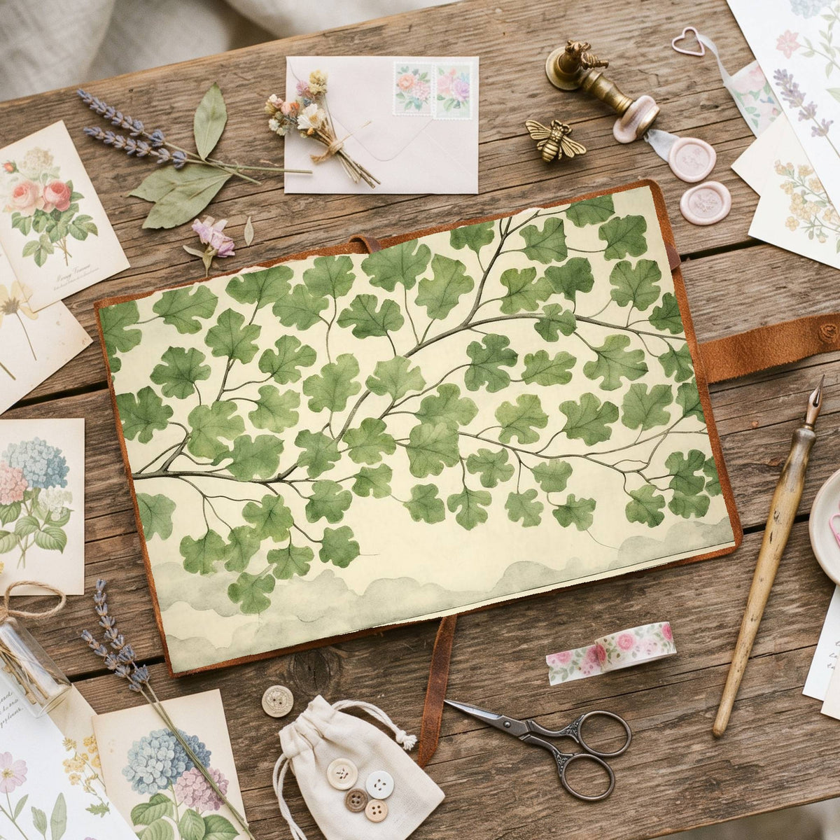 Ginkgo Leaves Digital Papers