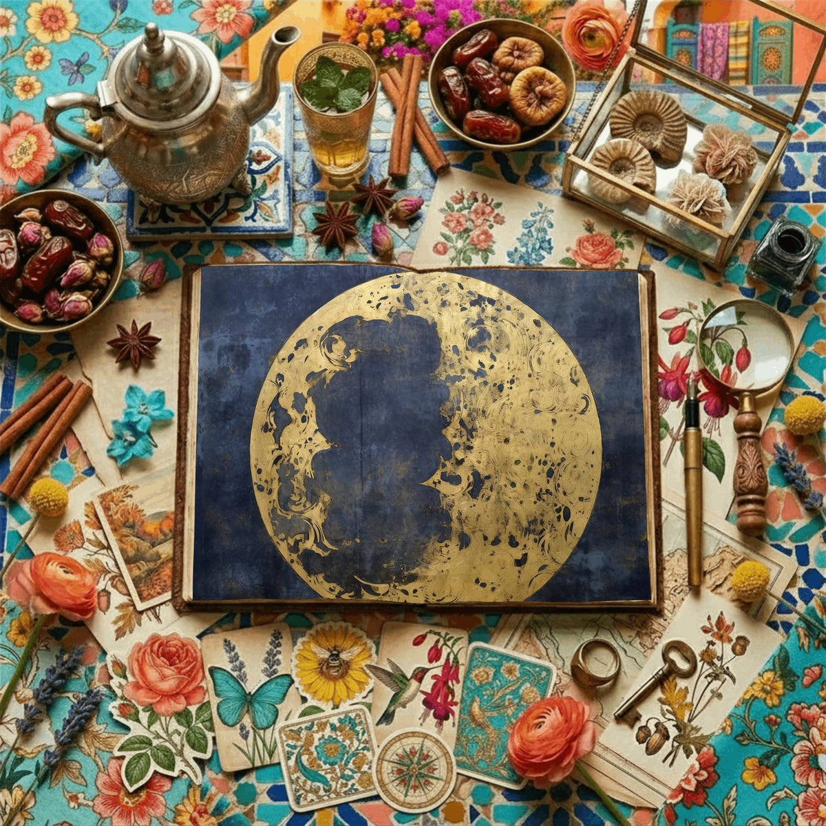 Gold Moon Digital Papers