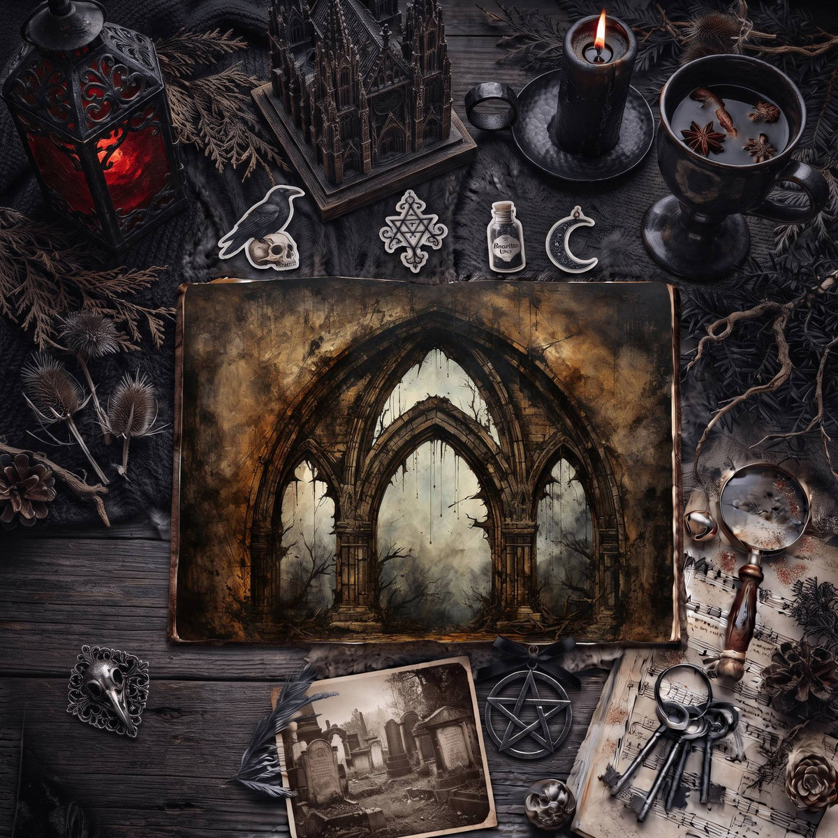 Gothic Arch Digital Papers