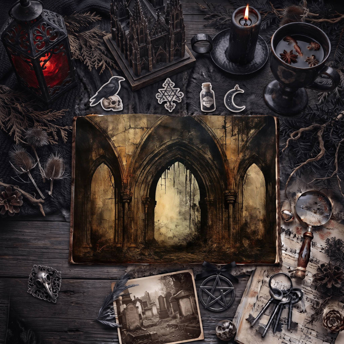 Gothic Arch Digital Papers