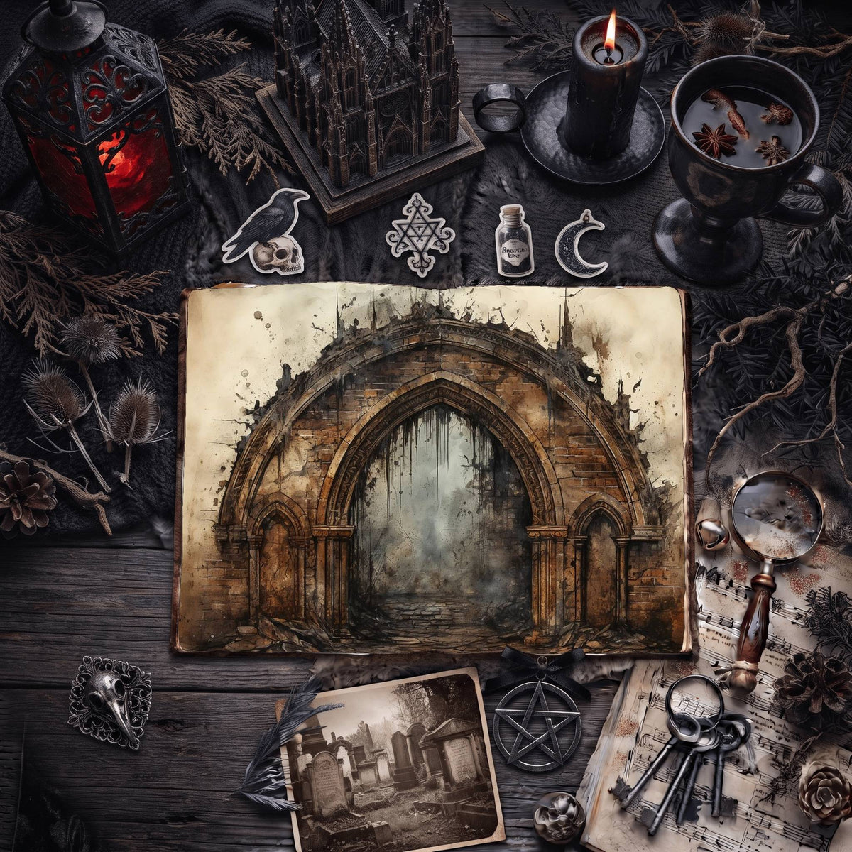 Gothic Arch Digital Papers