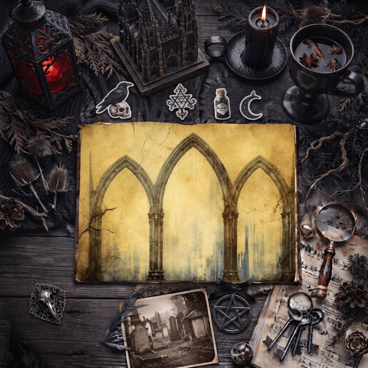 Gothic Arches Digital Papers