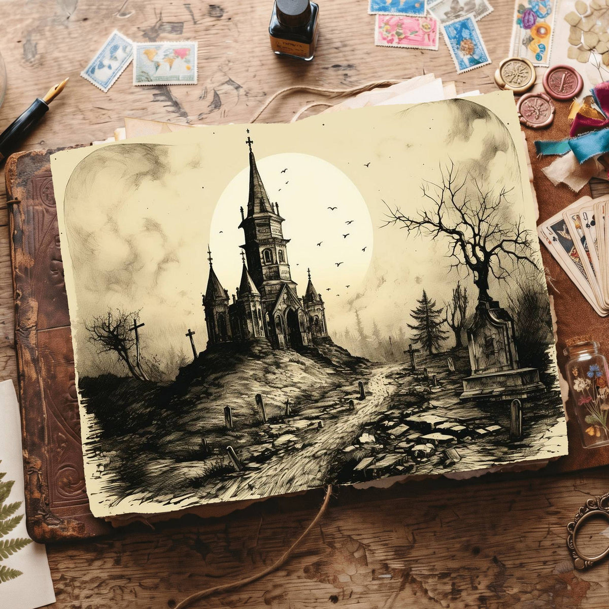 Gothic Buildings Digital Papers
