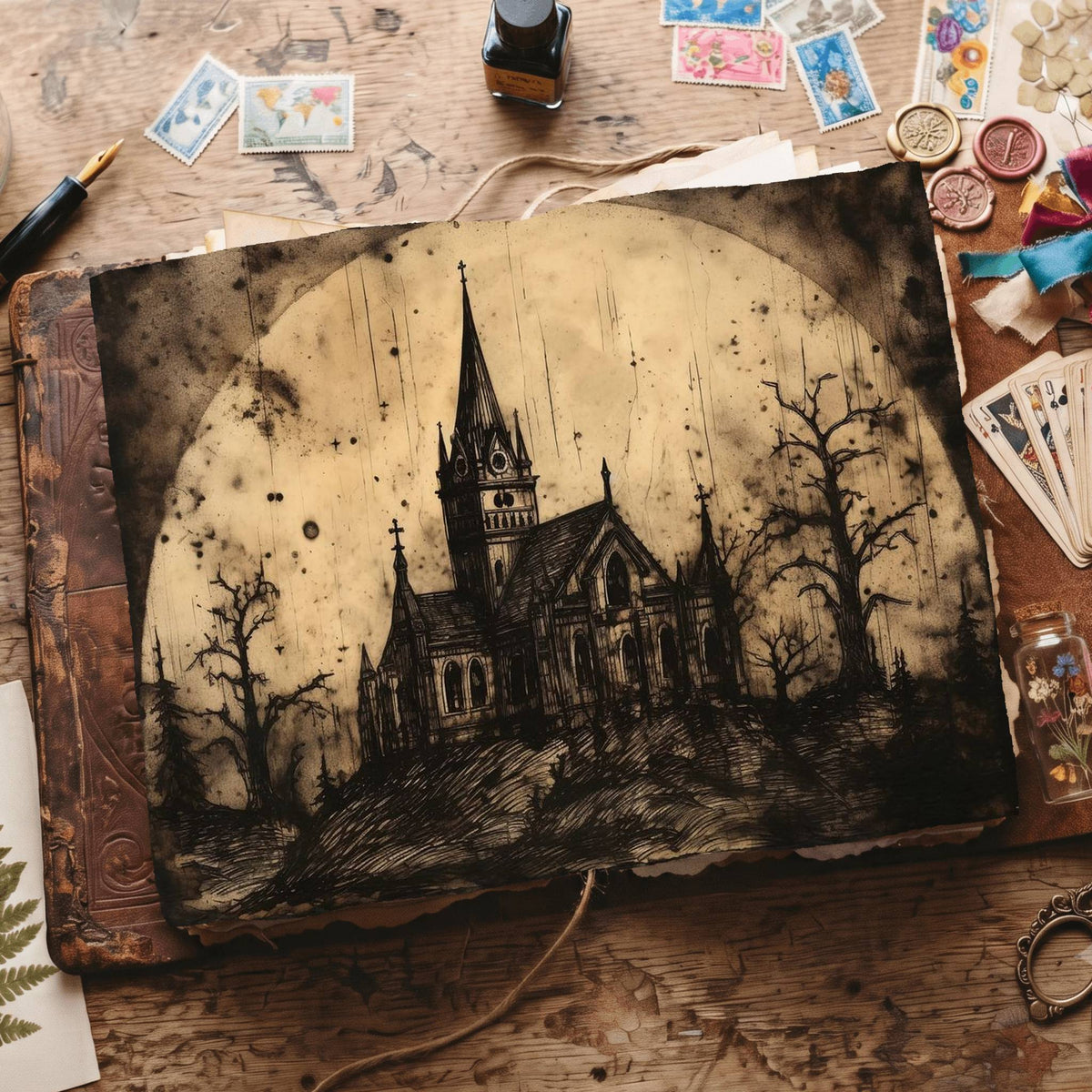 Gothic Castle Digital Papers