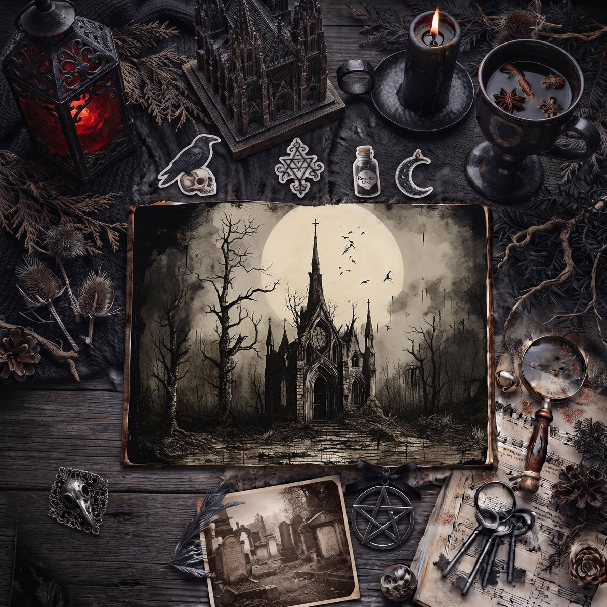 Gothic Castle Digital Papers