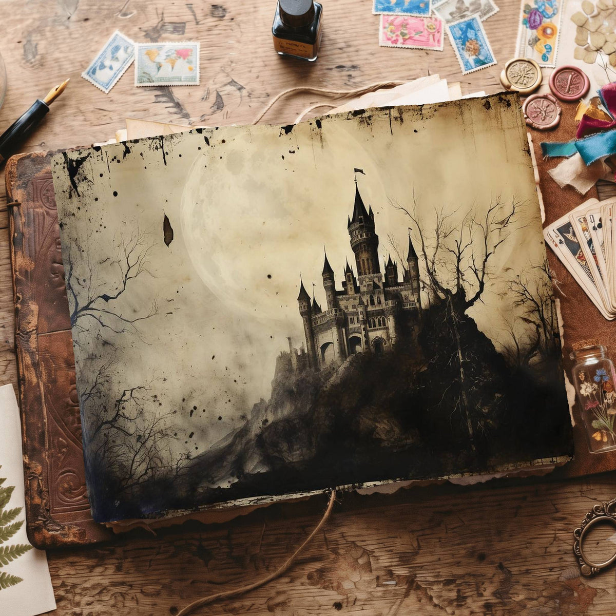 Gothic Castle Digital Papers
