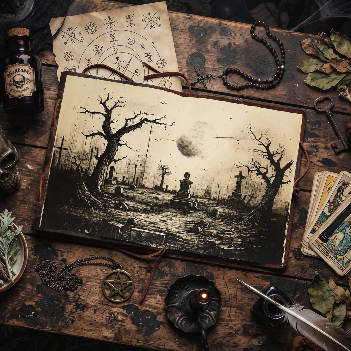 Gothic Cemetery Digital Papers