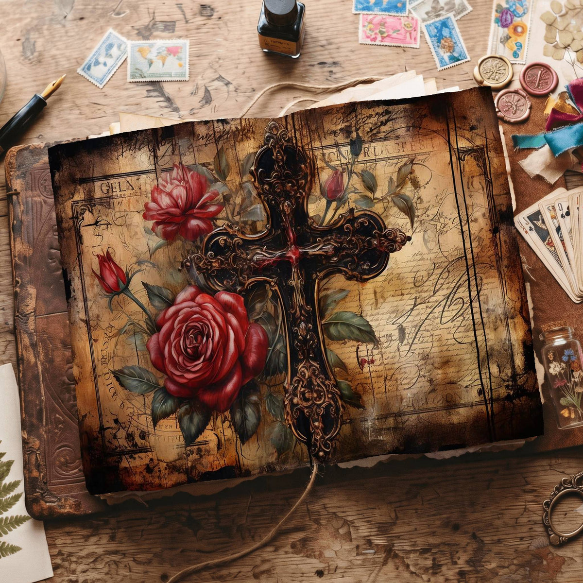Gothic Rose Digital Papers