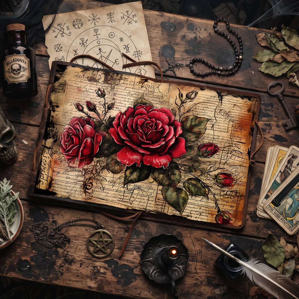 Gothic Roses Digital Papers