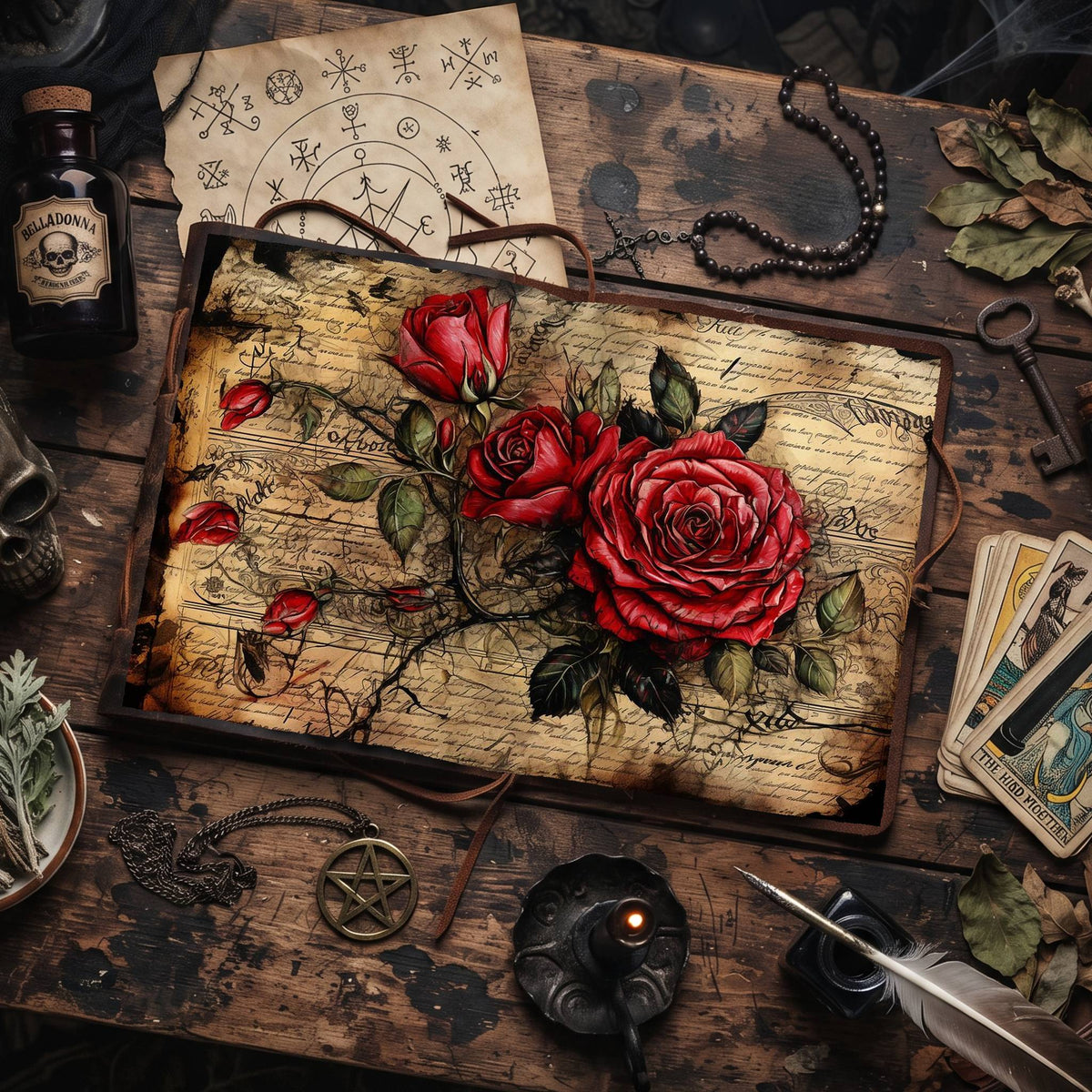 Gothic Roses Digital Papers