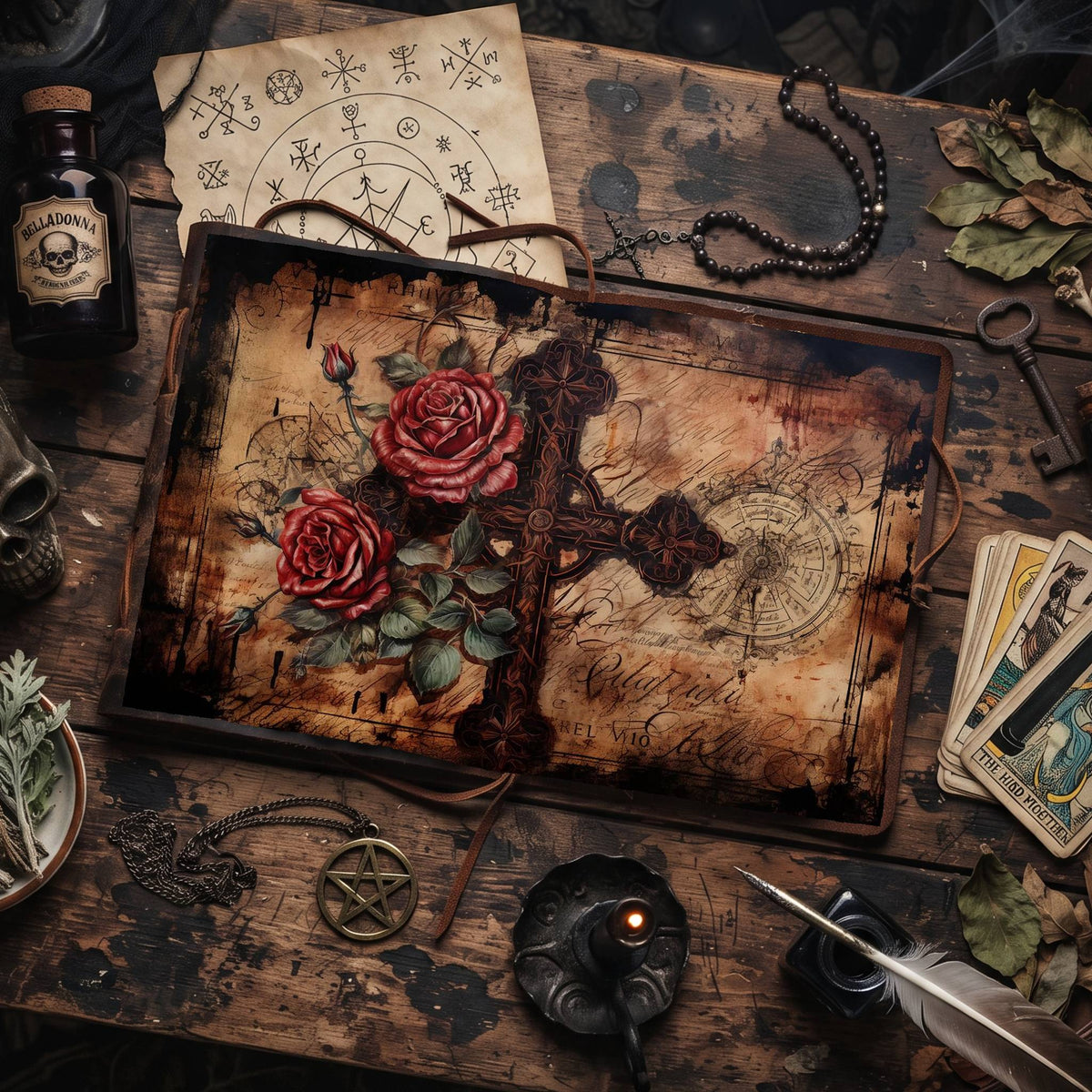Gothic Roses Digital Papers