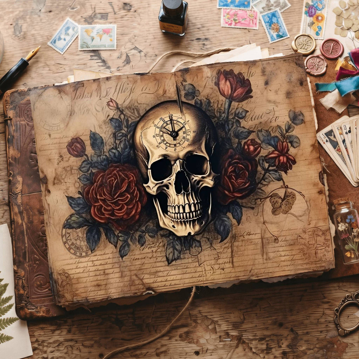 Gothic Skull Digital Papers