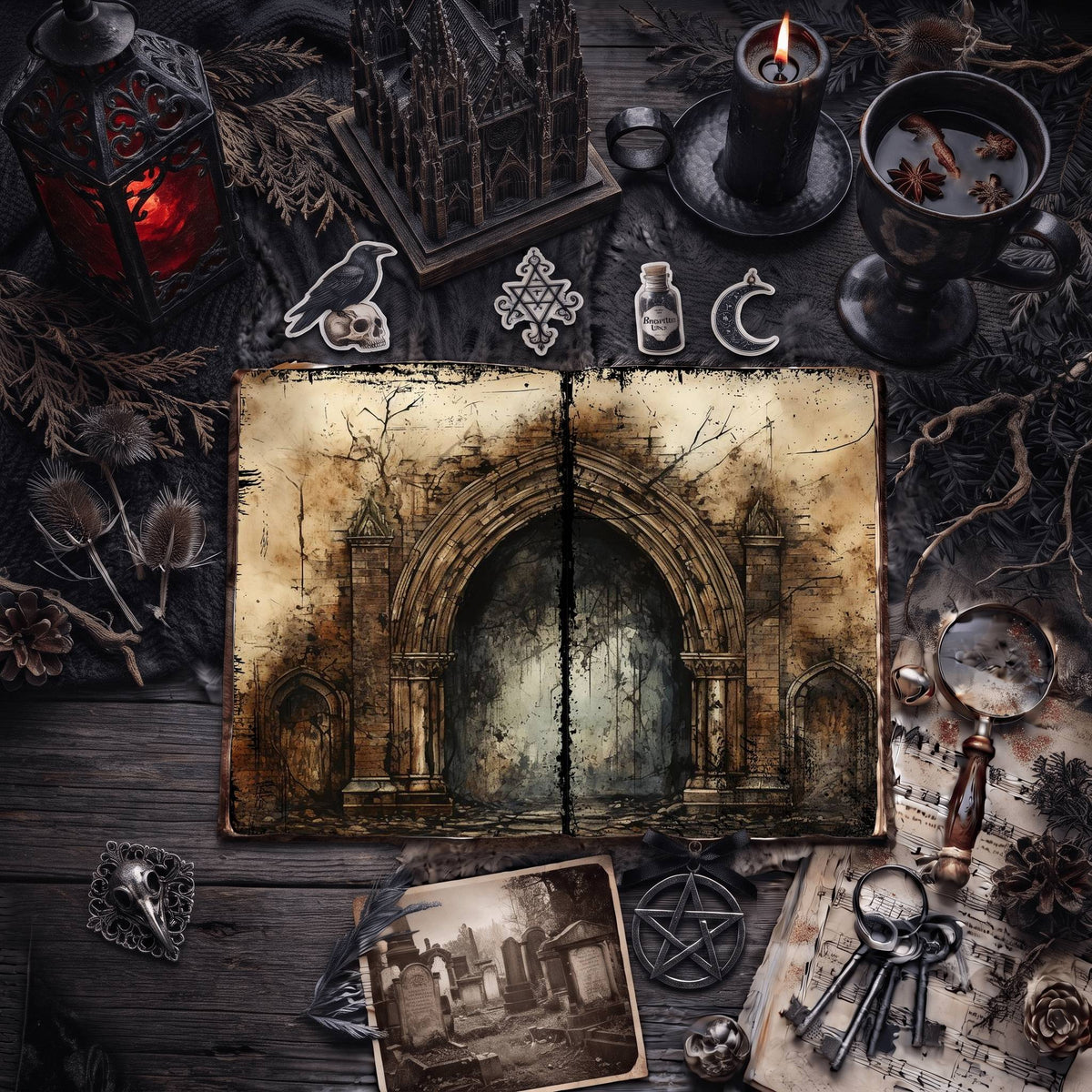 Gothic Digital Papers