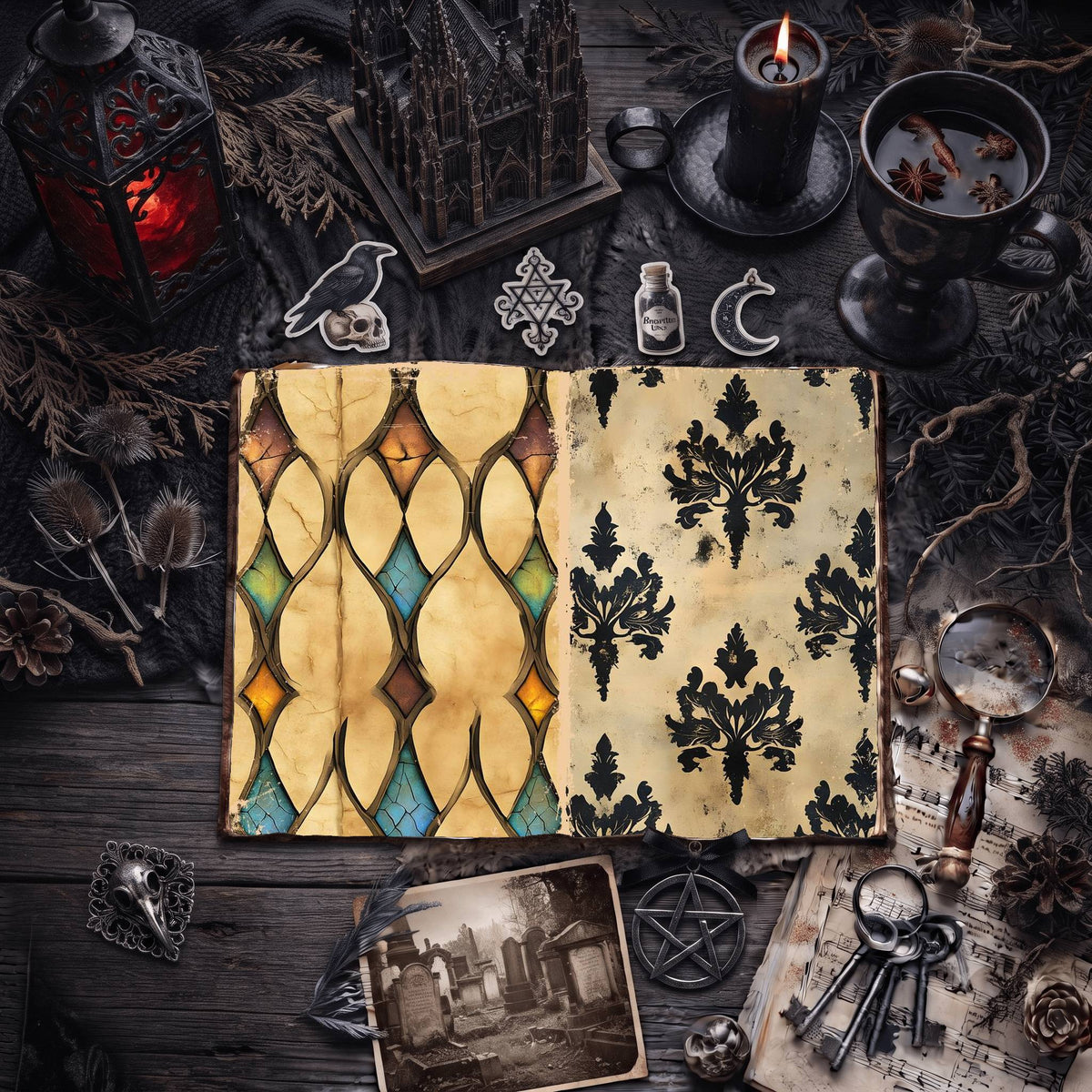 Gothic Digital Papers