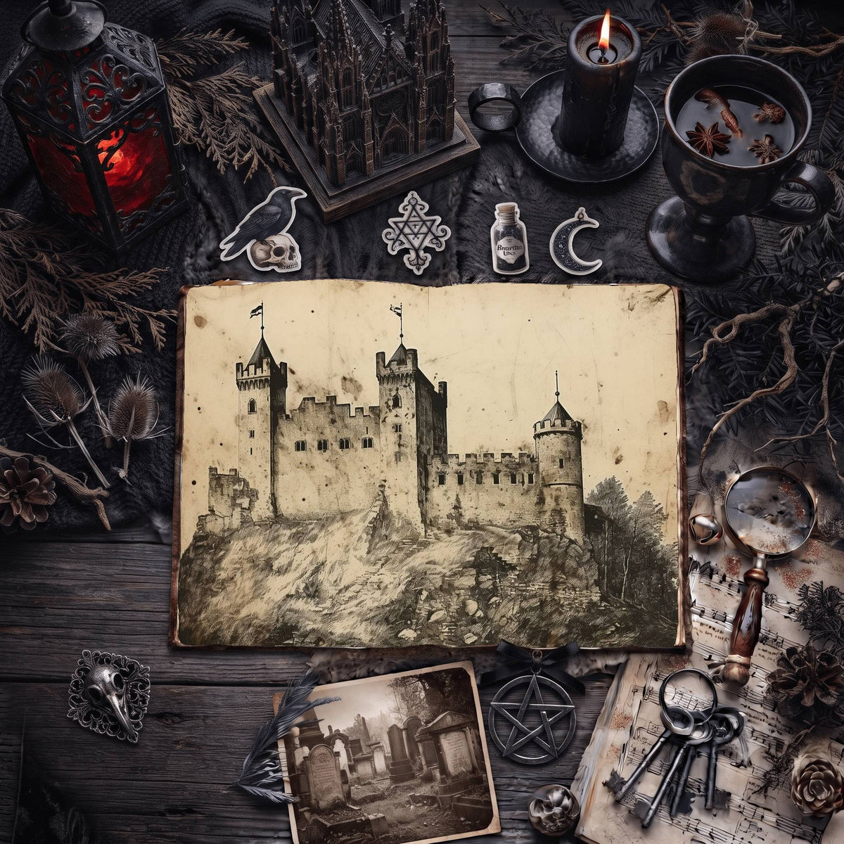 Gothic Digital Papers