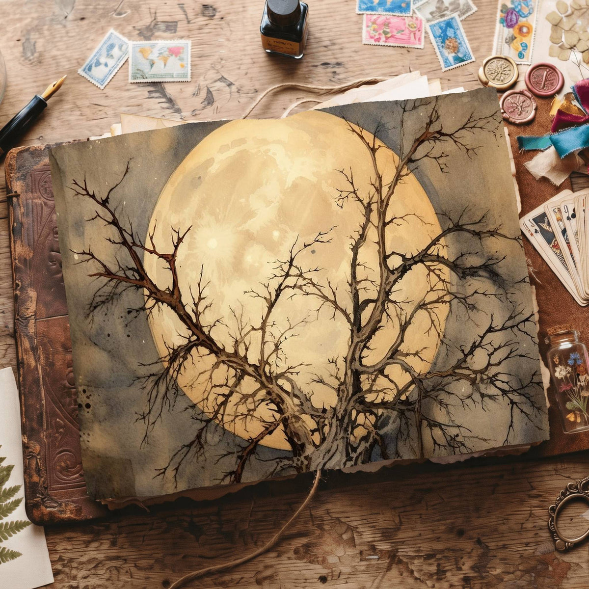 Halloween Moon Digital Papers