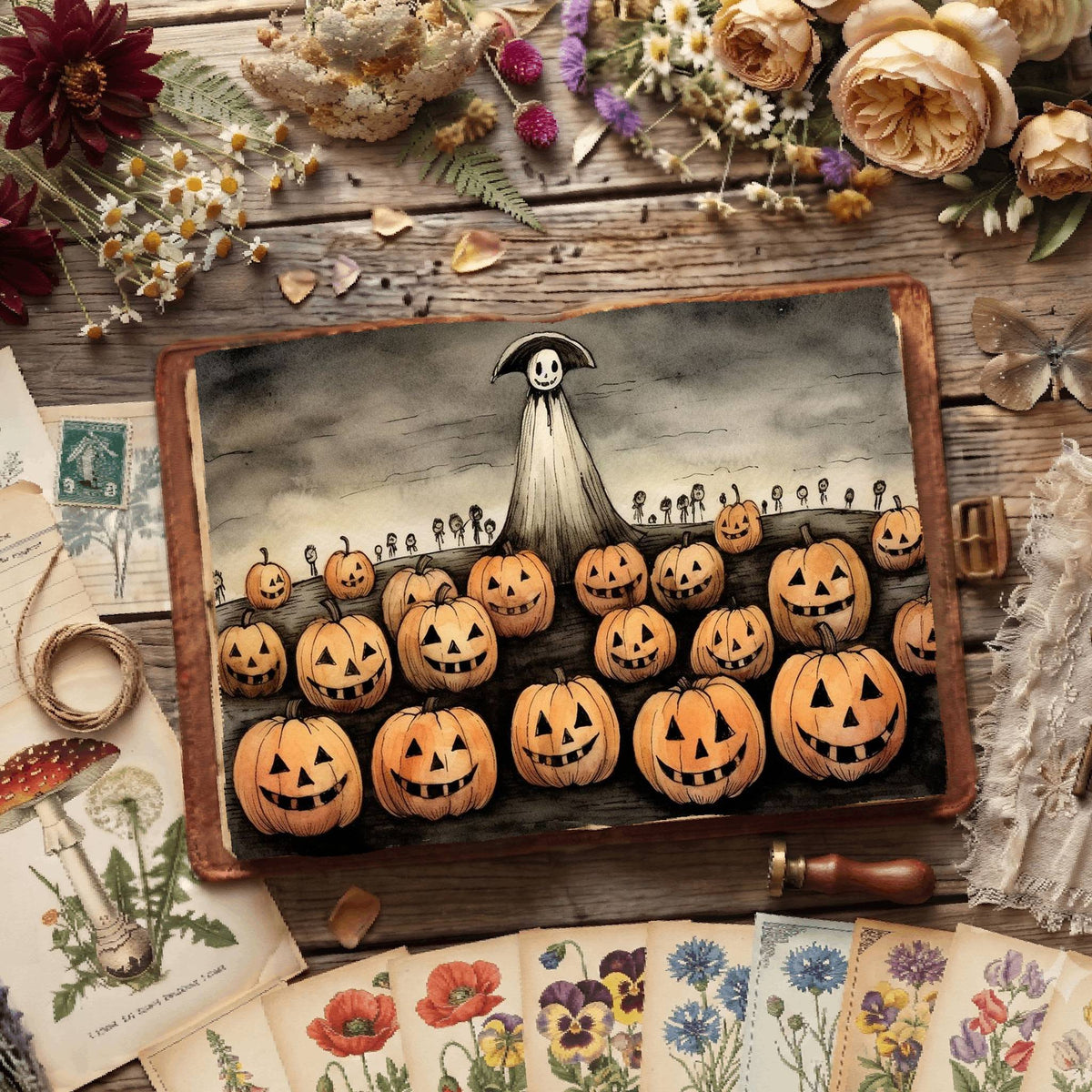 Halloween Pumpkins Digital Papers