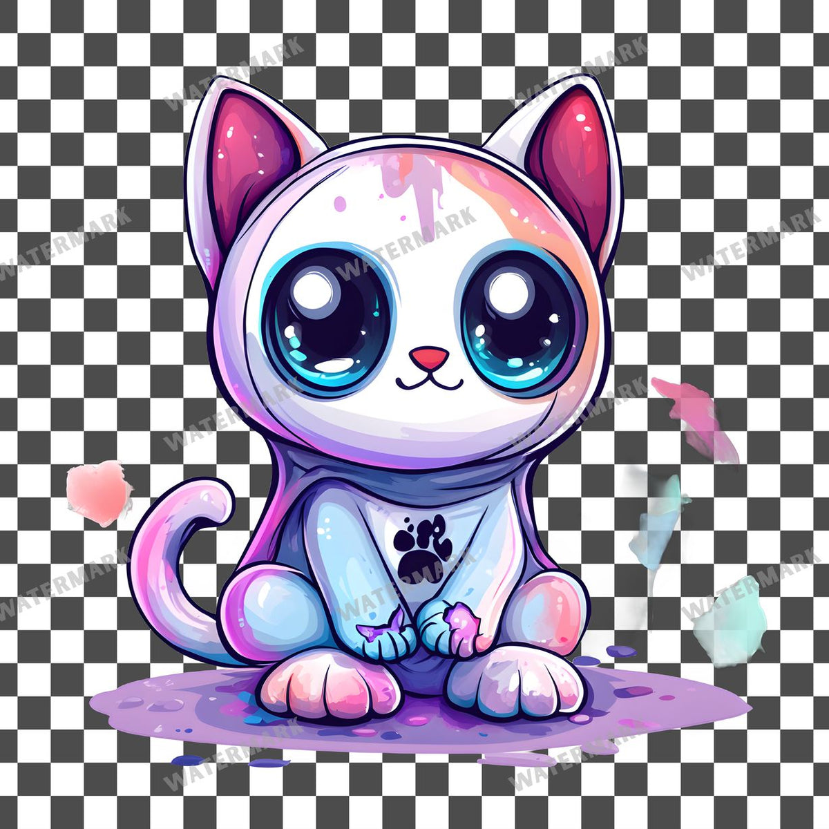 Halloween Kawaii Style Clipart Pngs