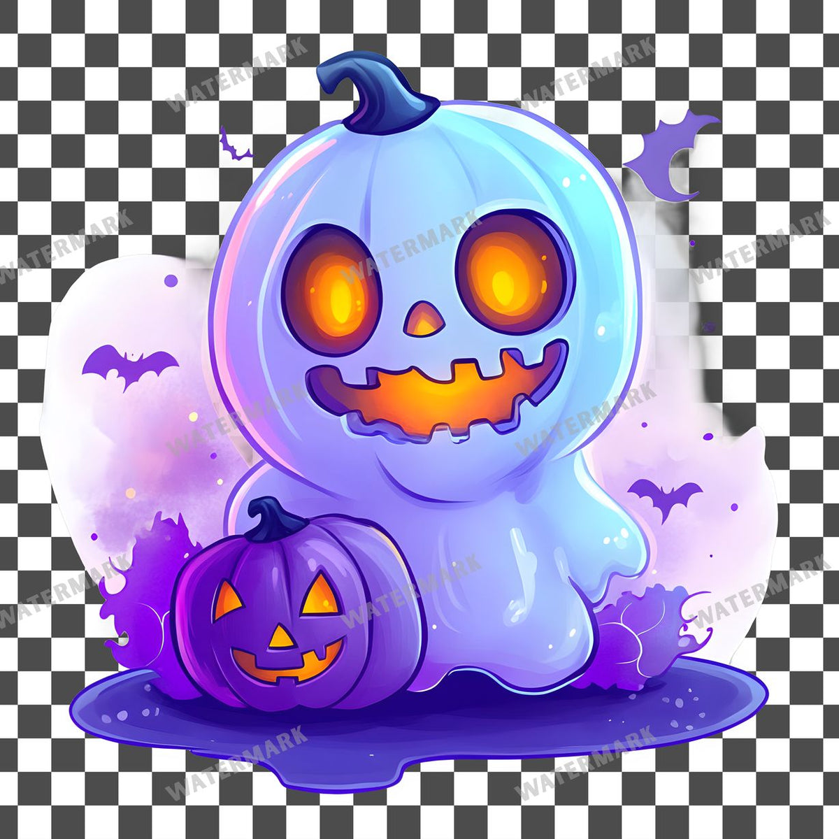 Halloween Kawaii Style Clipart Pngs