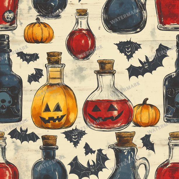 Halloween Seamless Pattern