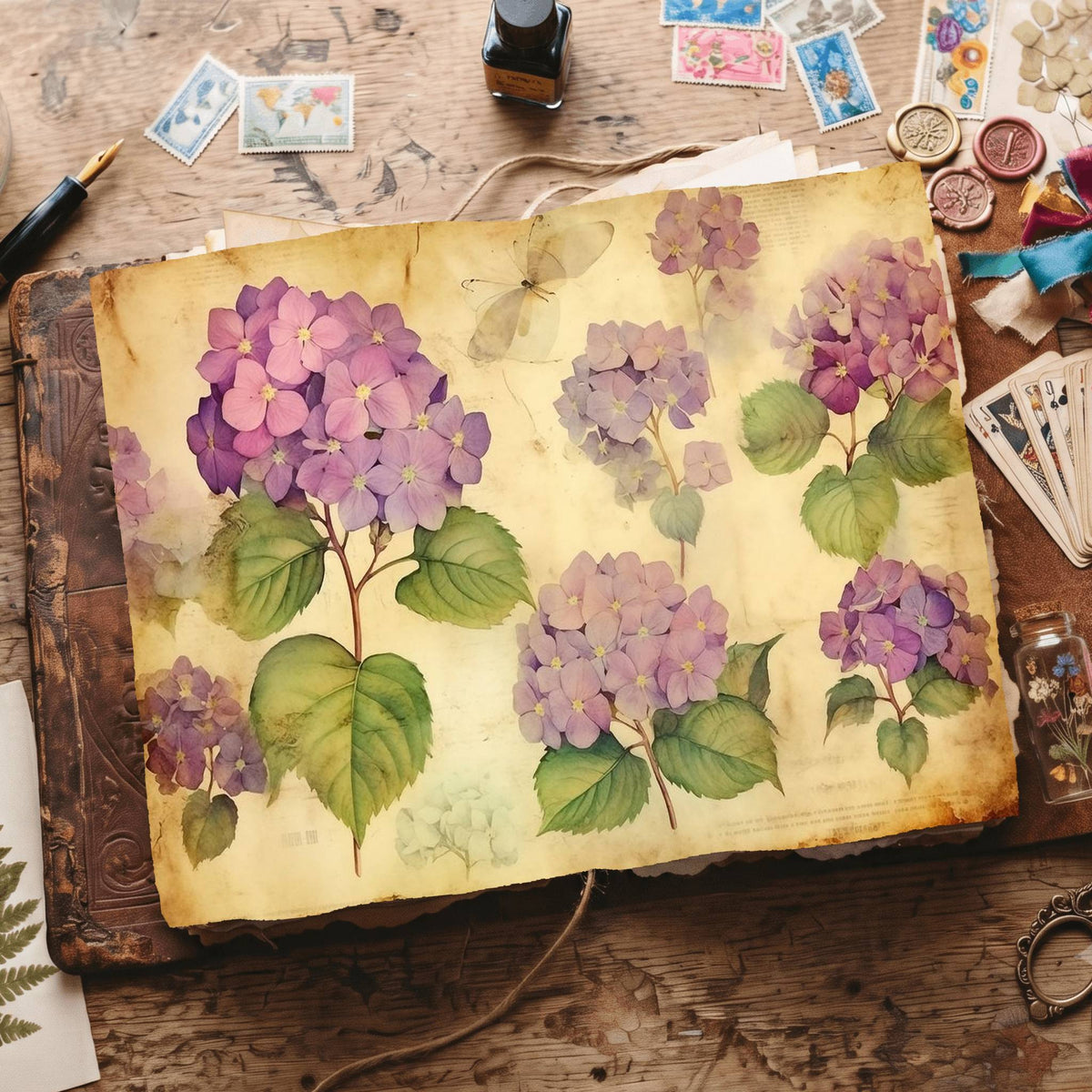 Hydrangea Digital Papers