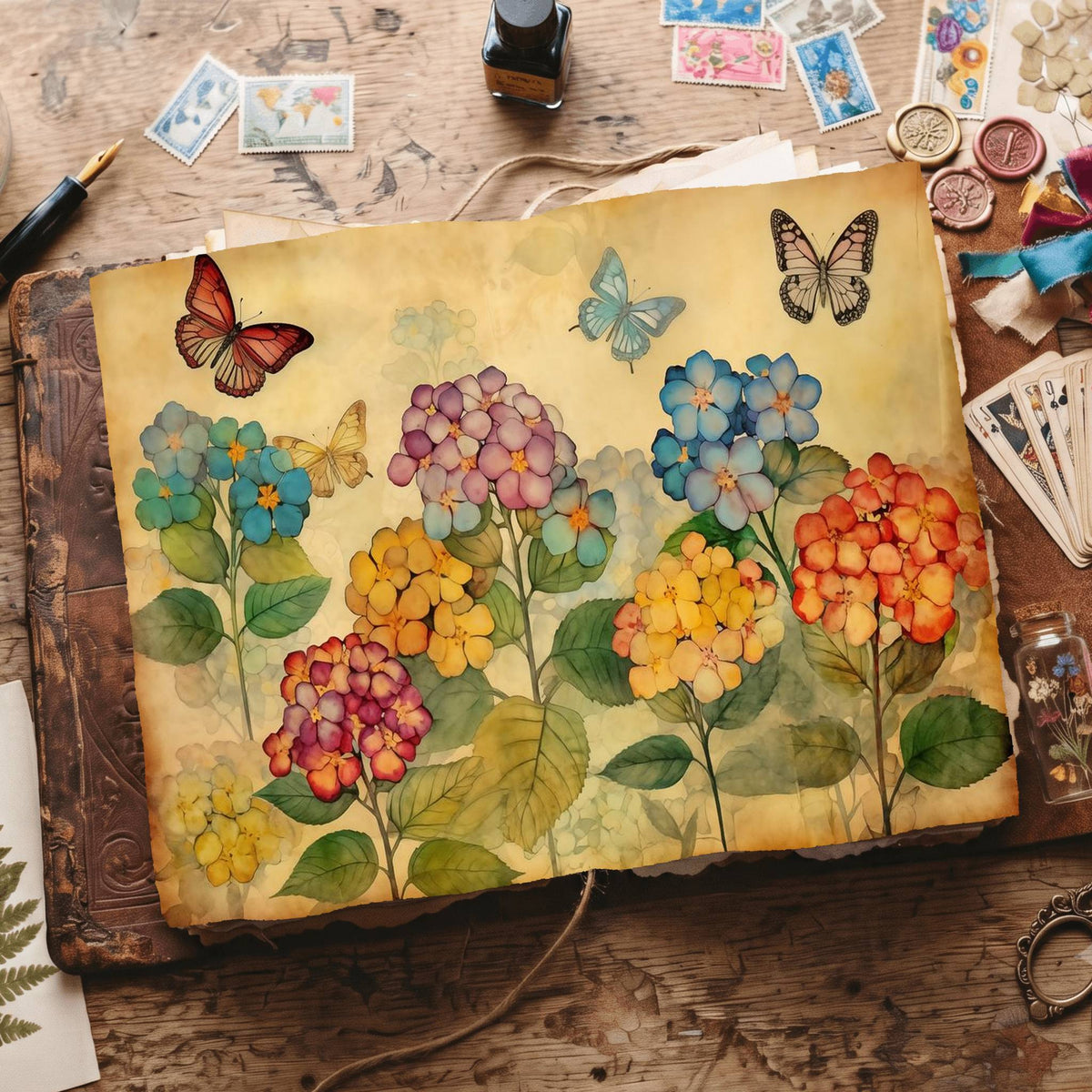 Hydrangea Digital Papers