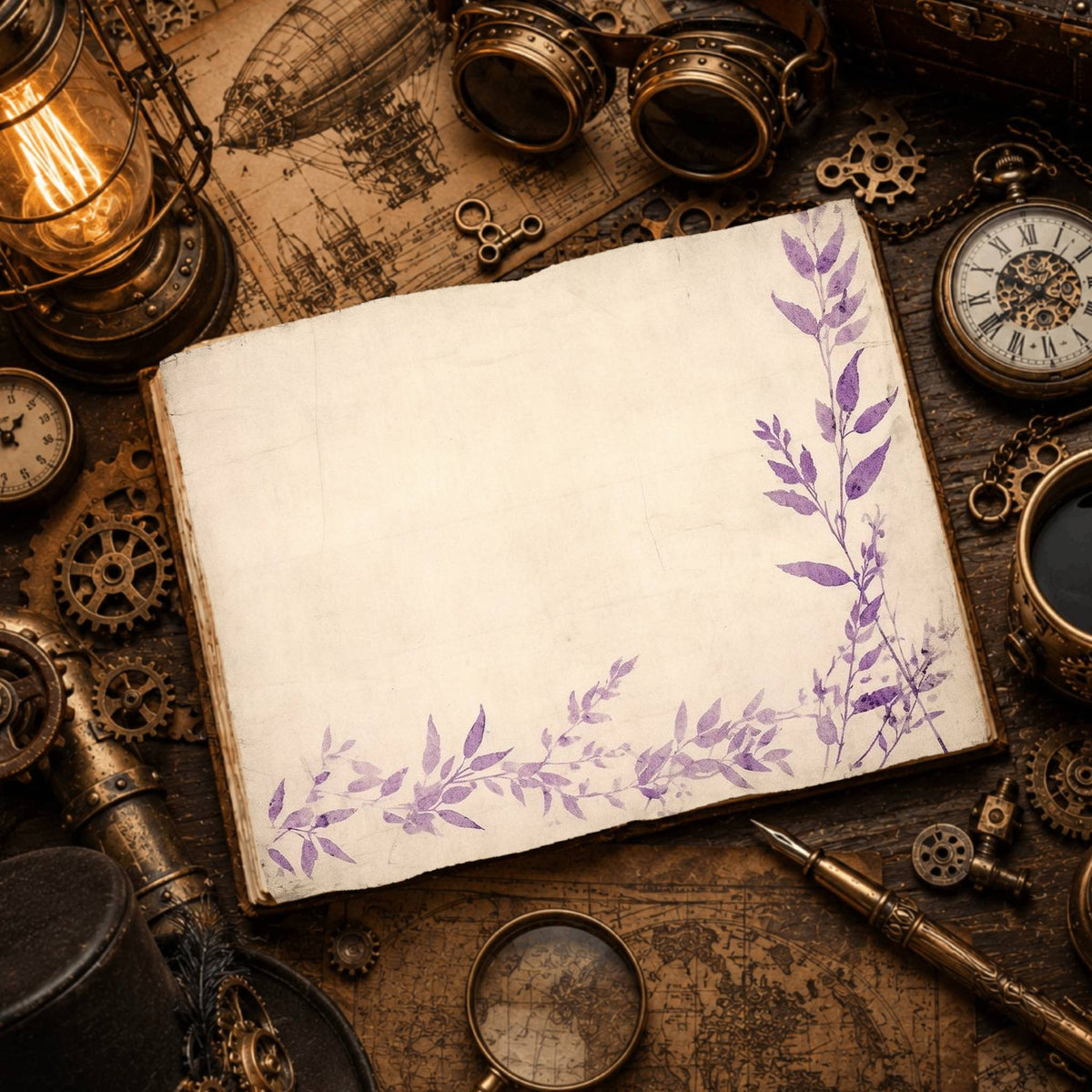 Lavender Leaves Digital Papers