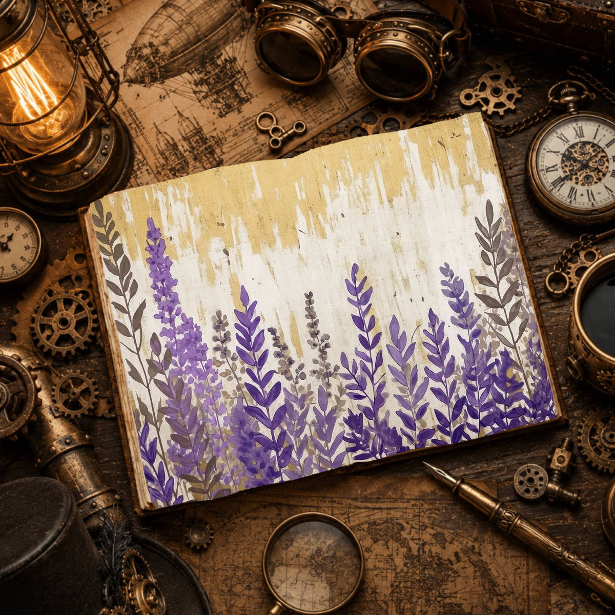 Lavender Leaves Digital Papers