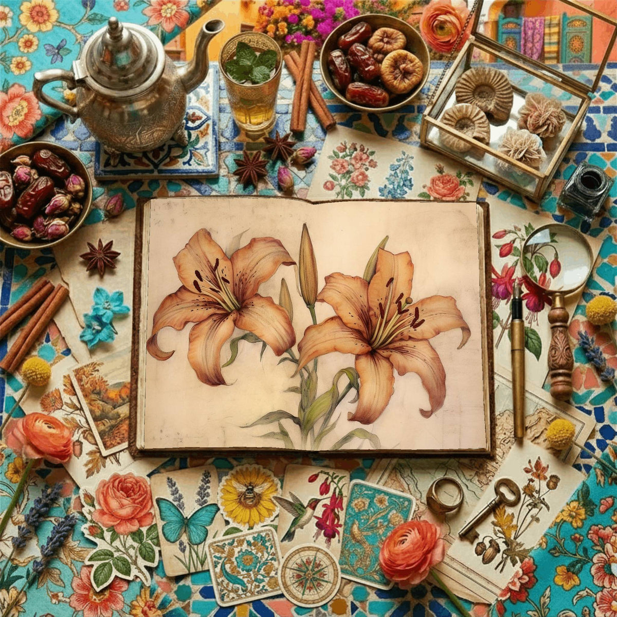 Lilly Watercolour Digital Papers