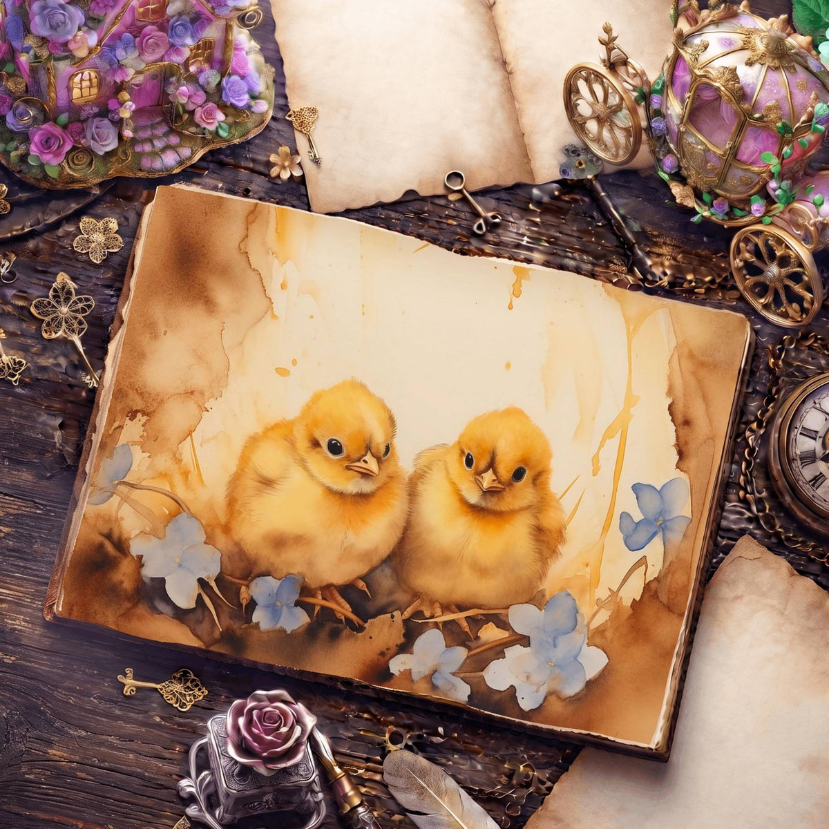 Little Chicks Digital Papers