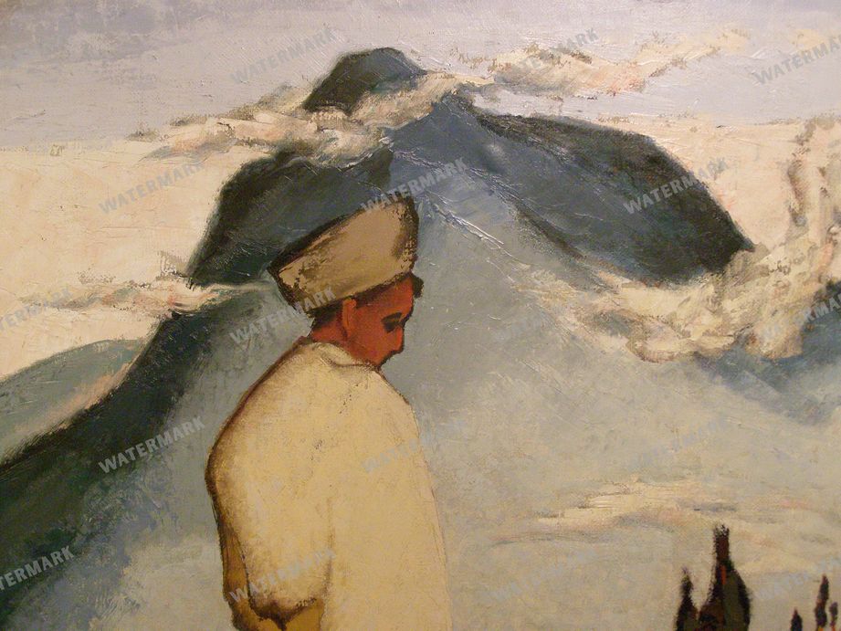 Martin Benka Beside Woodcutters 1940S Vintage Paintings