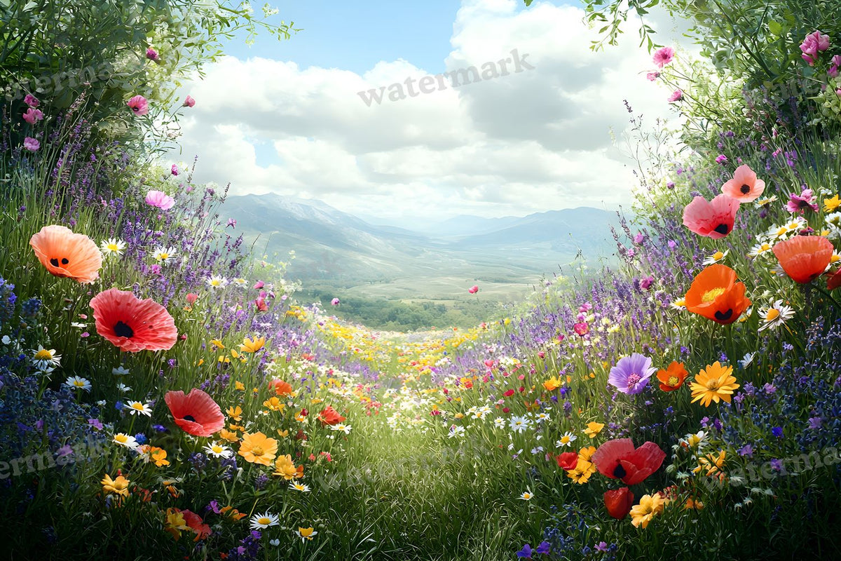 Meadow Bliss digital photo backdrop for photo editing, preview 5