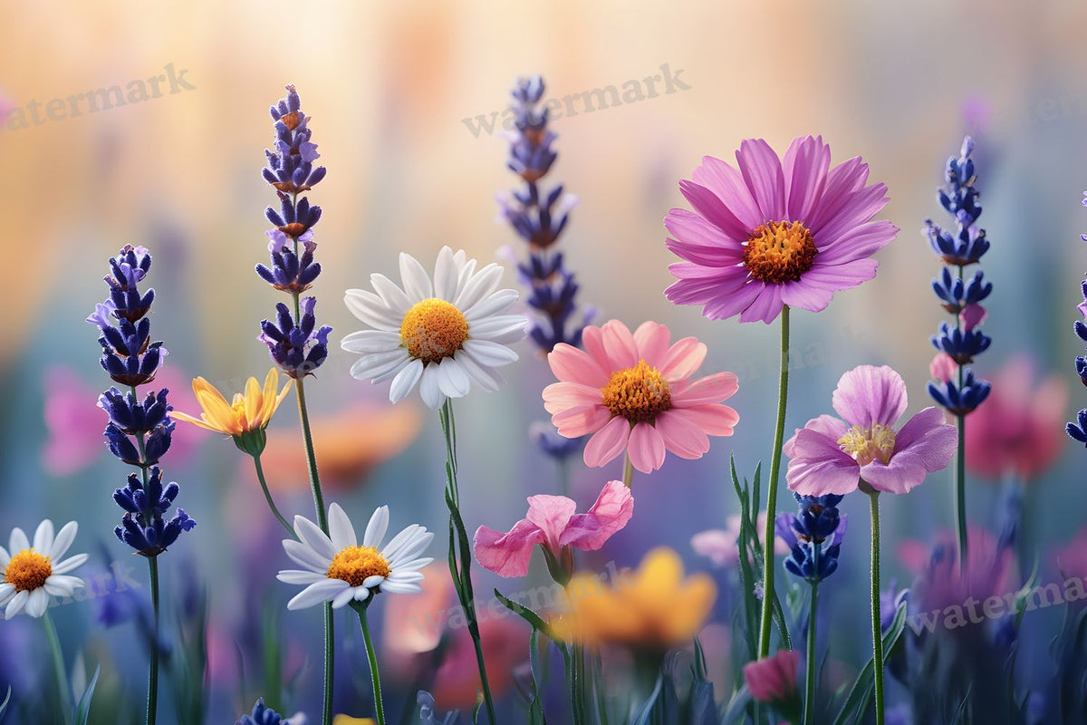 Meadow Dreamscape digital photo backdrop for photo editing, preview 5