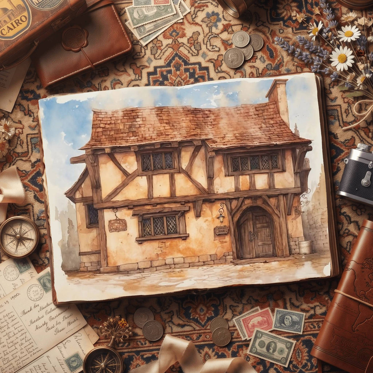 Medieval House Digital Papers