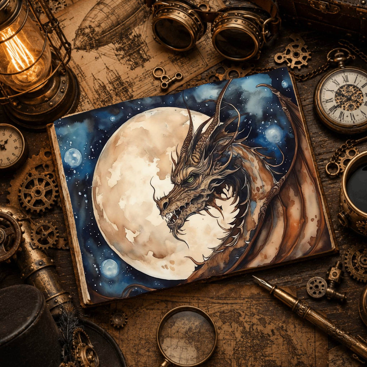 Moon Dragon Digital Papers