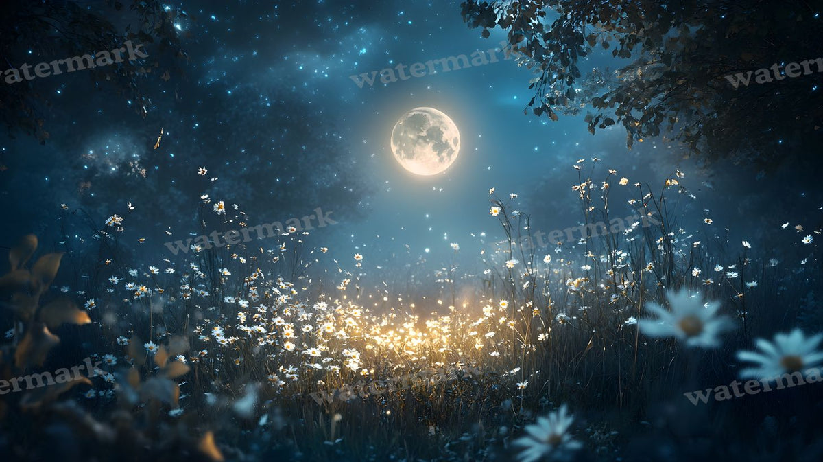 Moonlit Meadow Backdrop Images