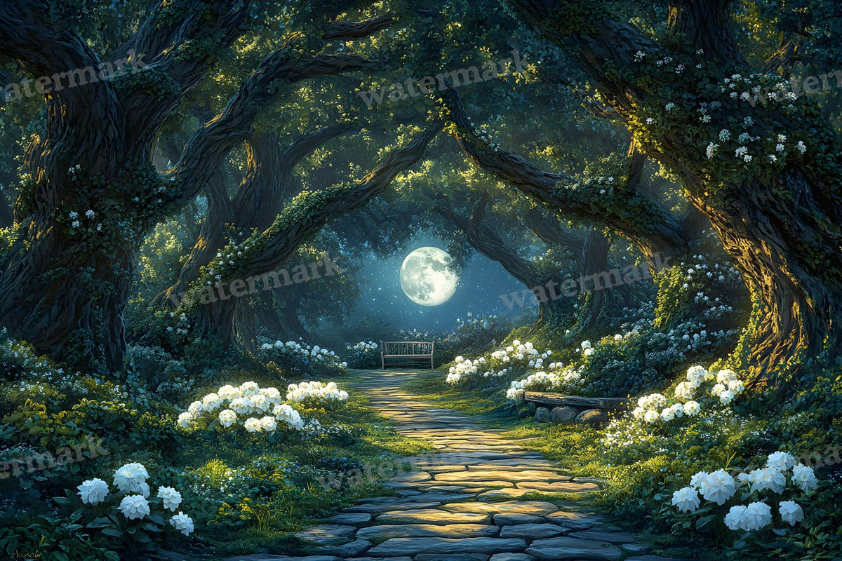 Moonlit Mysteriougarden Backdrop Images