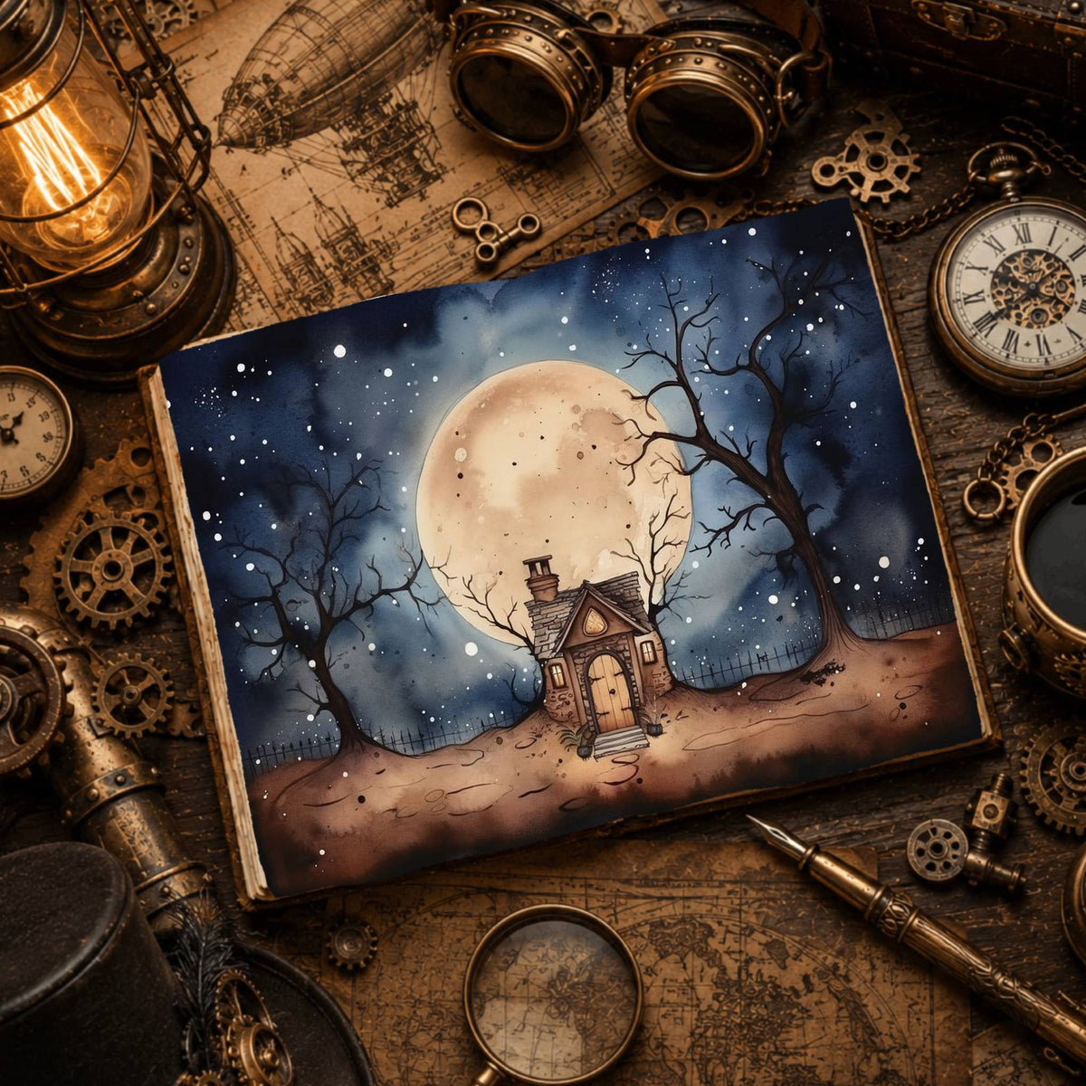 Moonlit Shed Digital Papers